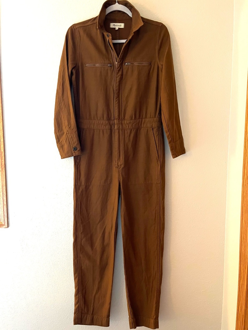 Madewell Coverall Jumpsuit in Warm Chestnut Size Extra Small
